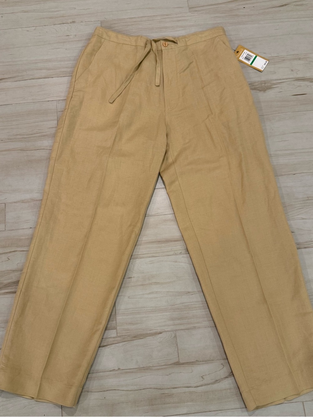 Havanera Co Tan Linen Blend Drawstring Pants Men’s Large